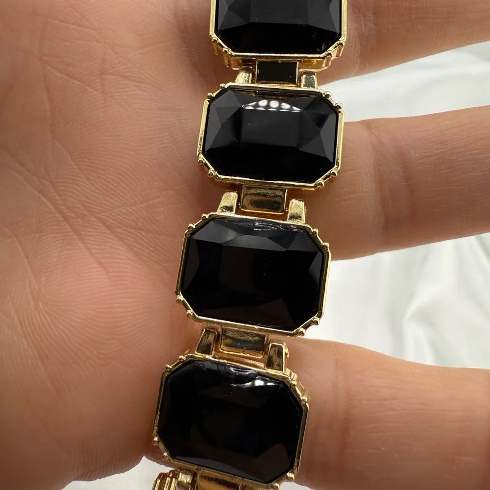 Classic Sophisticated Black and Gold Bracelet